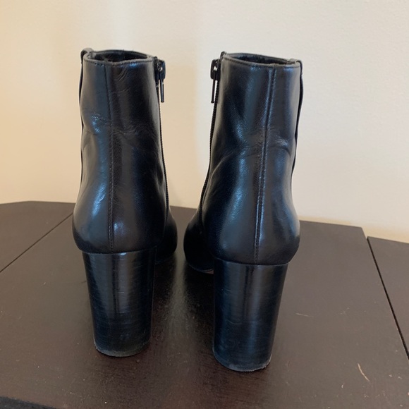 Nine West black leather why not booties size 8 with original box - Picture 5 of 9